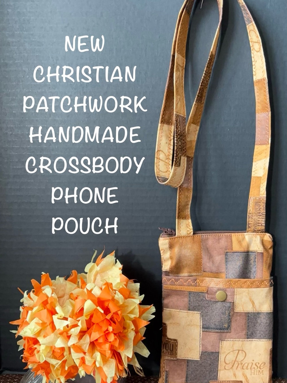 New Christian Patchwork Handmade Crossbody Phone Pouch